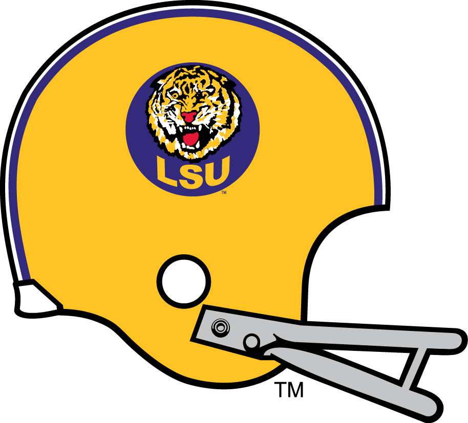 LSU Tigers 1972-1976 Helmet Logo iron on transfers for T-shirts